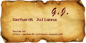 Gerhardt Julianna névjegykártya
